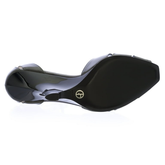 Giorgio Armani Women's Patent Leather Stiletto Wedges 9.5 Grey - Picture 4 of 6